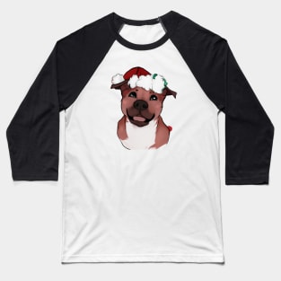 Cute Staffordshire Bull Terrier Drawing Baseball T-Shirt